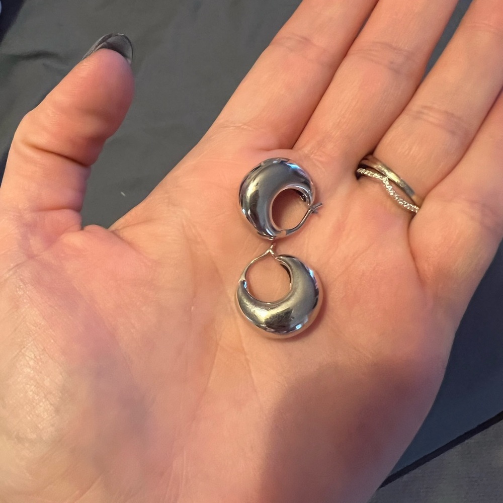Silver hoops